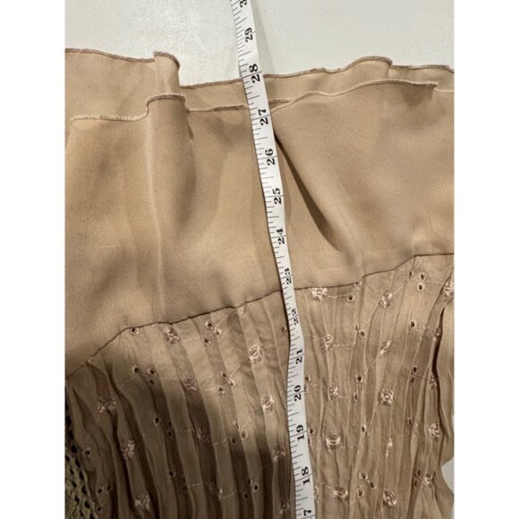 Allison Taylor Eyelet Champaign beige Blouse, with crochet Size 2X - Picture 11 of 14